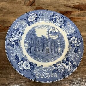 My Old Kentucky Home Plate Old English Staffordshire Blue and White Historic Col